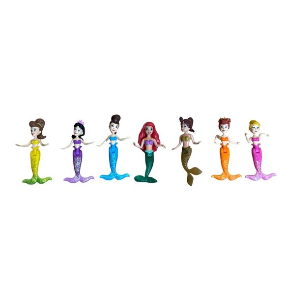 Disney Princess The Little Mermaid Figures Ariel & Sisters Set Of 8 - Picture 1 of 3